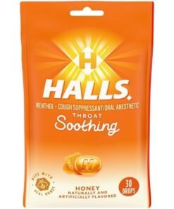 Halls Miel Gotas de Mentol con Sabor Natural y Artificial 30 ea (Pack de 3)
