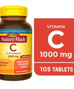 Nature Made Tabletas de Vitamina C de 1000 mg de Máxima Potencia Suplemento Dietético, 105 Unidades