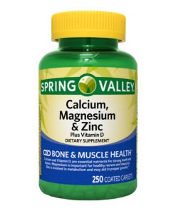 Spring Valley Comprimidos Recubiertos de Calcio, Magnesio y Zinc Más Vitamina D3 250 Unidades